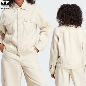 adidas x KSENIASCHNAIDER 3-Stripe Denim Jacket Women's, Natural Size Small